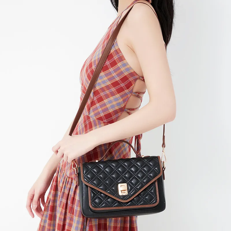 JANE KLAIN Synthetic Leather Handbag, Shoulder Bag, Crossbody Bag Women's White/Black-13