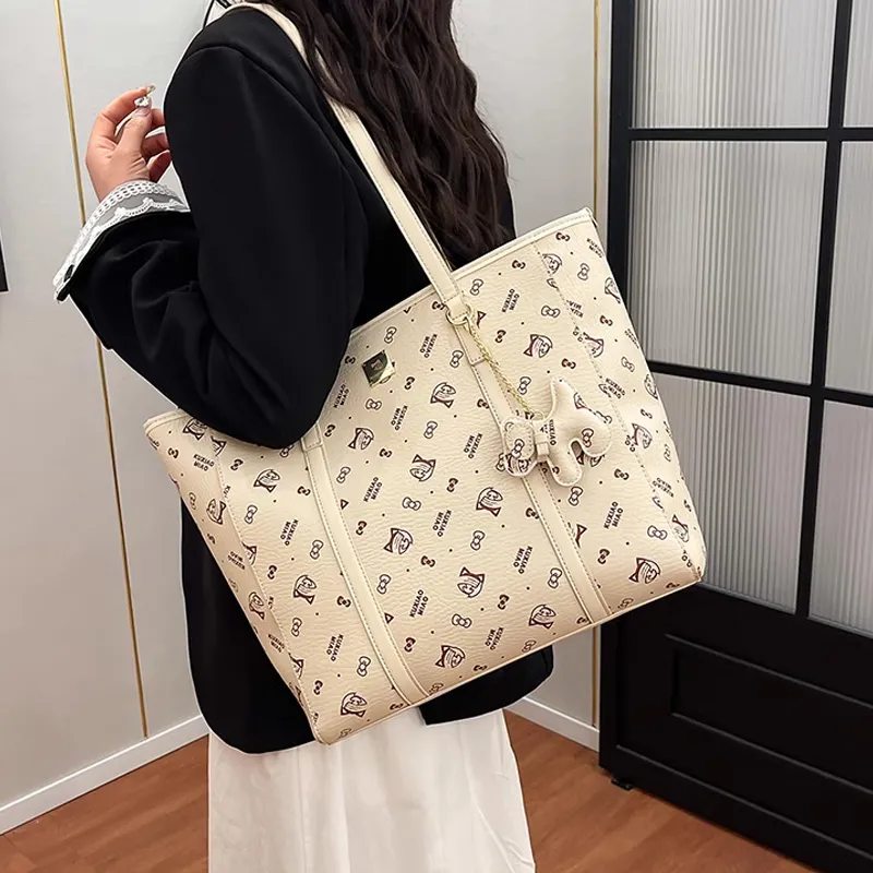 JANE KLAIN Synthetic Leather Tote Handbag Shoulder Bag Tubas Women's Caramel/Milk White/Pink/Black-28