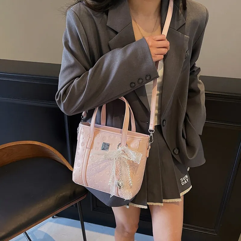 JANE KLAIN Synthetic Leather Shoulder Bag, Crossbody Bag, Handbag Regular Women's Ecru/Pink/Black-9