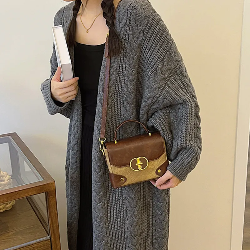 JANE KLAIN Synthetic Leather One Shoulder Handbags Regular Women's Black/Brown-2