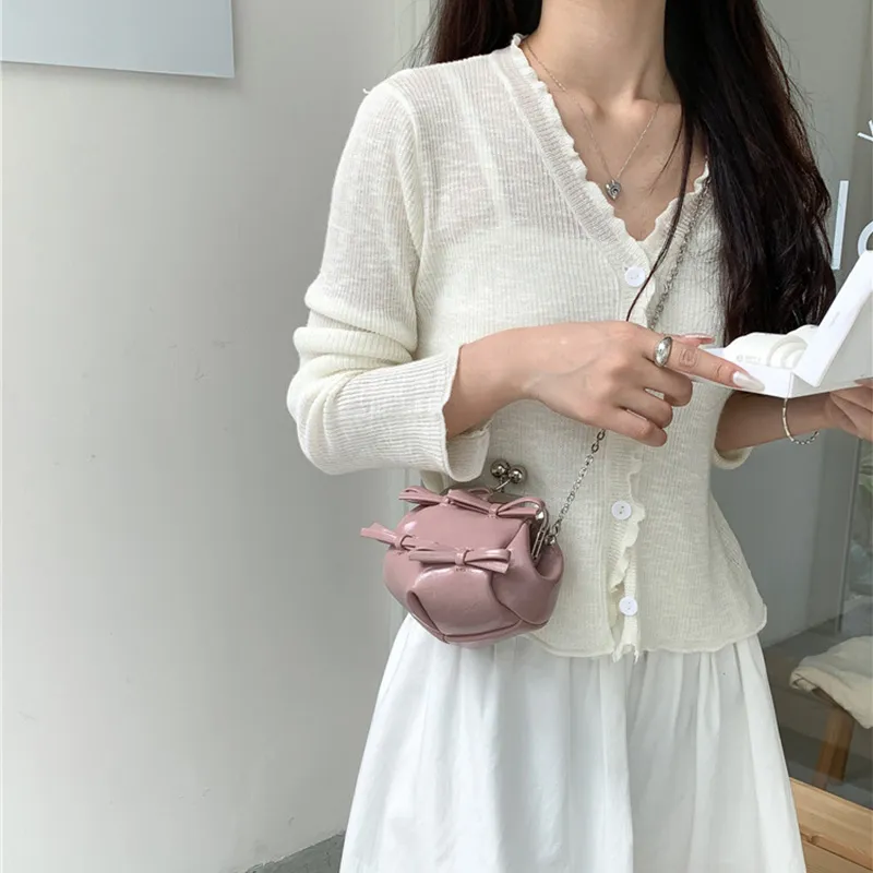 JANE KLAIN PU Shoulder Bag Mini Women's Black/Silver/White/Red/Dirty Pink/Apricot-3