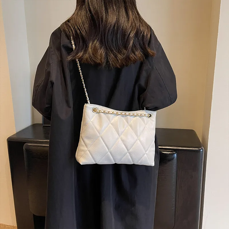 JANE KLAIN Synthetic Leather Crossbody Bag, Shoulder Bag Large Size Women's Black/White-9
