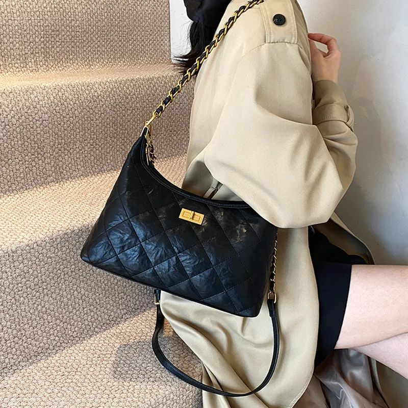JANE KLAIN Synthetic Leather Shoulder Bag Crossbody Bag Regular Women's Black-3