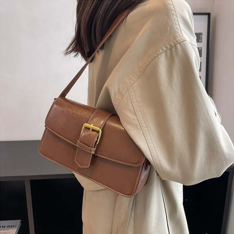 JANE KLAIN PU Small Square Bag Shoulder Bag Women's Black/Coffee/White-12