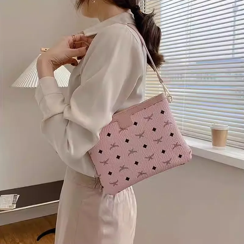 JANE KLAIN Synthetic Leather Tote Handbag Shoulder Bag Tubas Women's Caramel/Milk White/Pink/Black-17