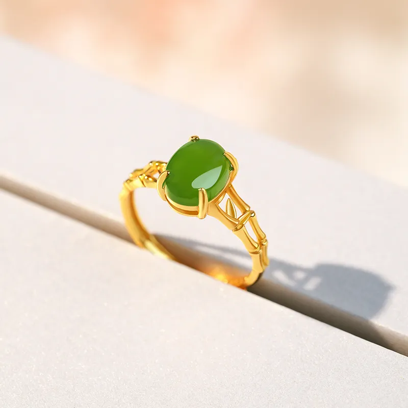 YINXIANGMOU Hetian Jade Rings Jasper Women's-6