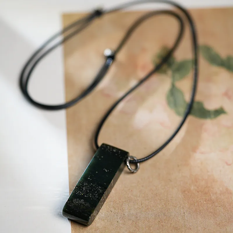 YINXIANGMOU Hetian Jade Necklaces Green Jade Unisex-7