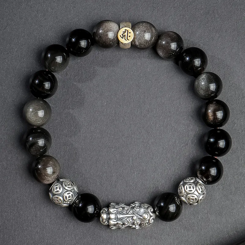 YINXIANGMOU Obsidian Bracelets Men's-35