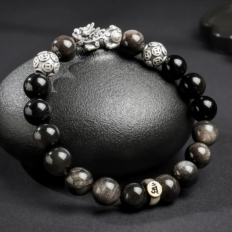YINXIANGMOU Obsidian Bracelets Men's-20