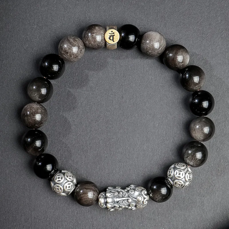 YINXIANGMOU Obsidian Bracelets Men's-27