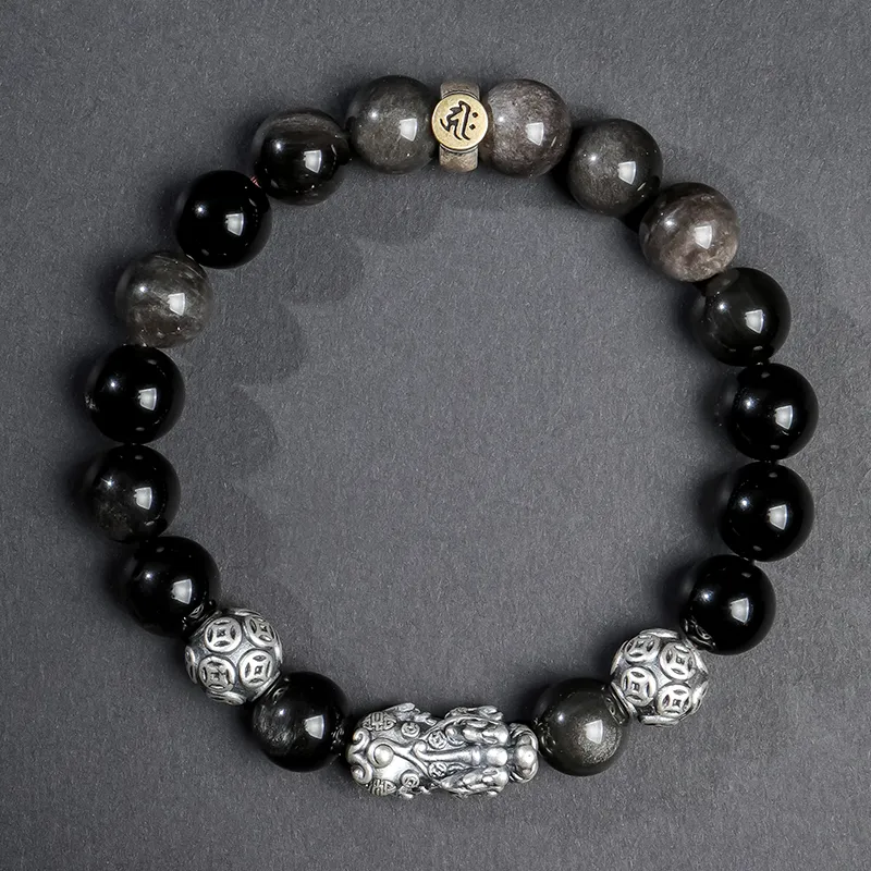 YINXIANGMOU Obsidian Bracelets Men's-7