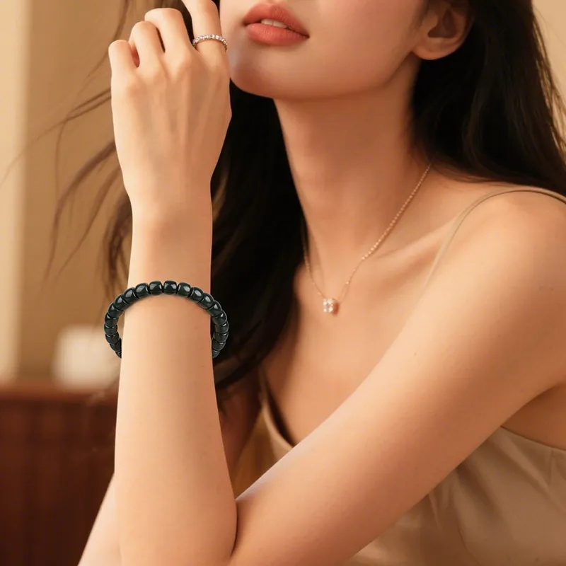 YINXIANGMOU Hetian Jade Bracelets Green Jade Unisex-3