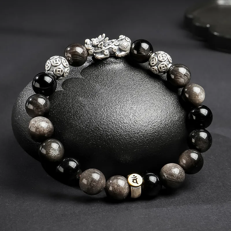 YINXIANGMOU Obsidian Bracelets Men's-28