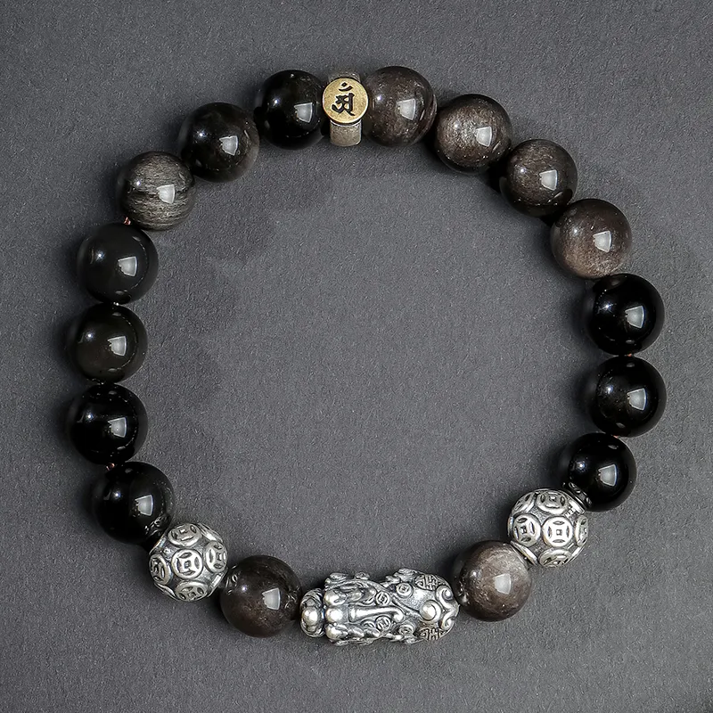 YINXIANGMOU Obsidian Bracelets Men's-19