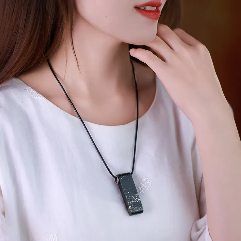 YINXIANGMOU Hetian Jade Necklaces Green Jade Unisex-2