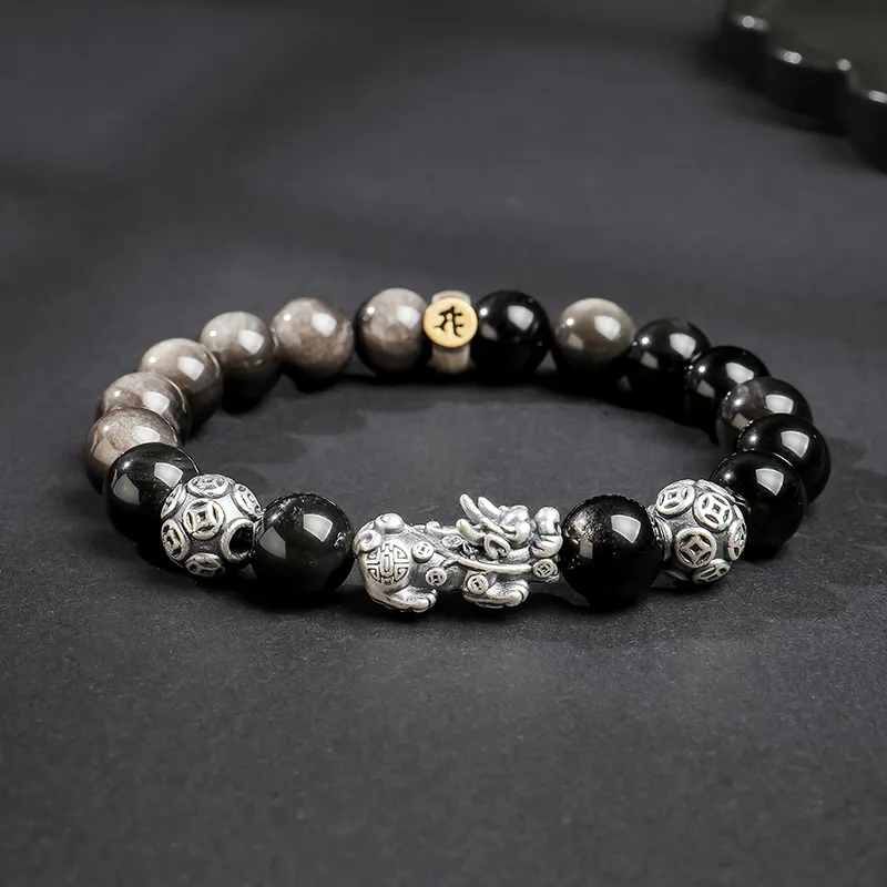 YINXIANGMOU Obsidian Bracelets Men's-25