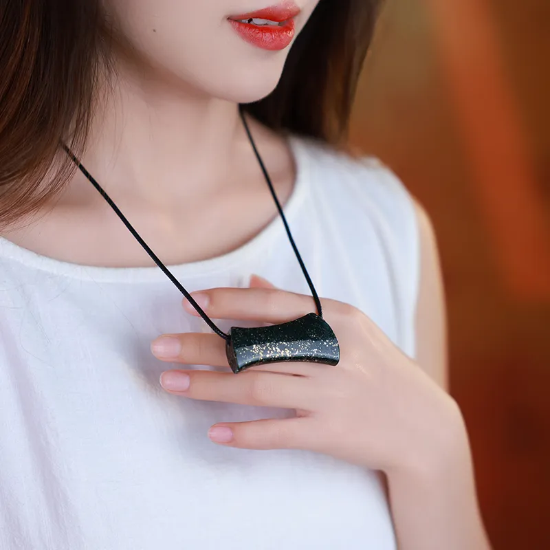 YINXIANGMOU Hetian Jade Necklaces Green Jade Unisex-17