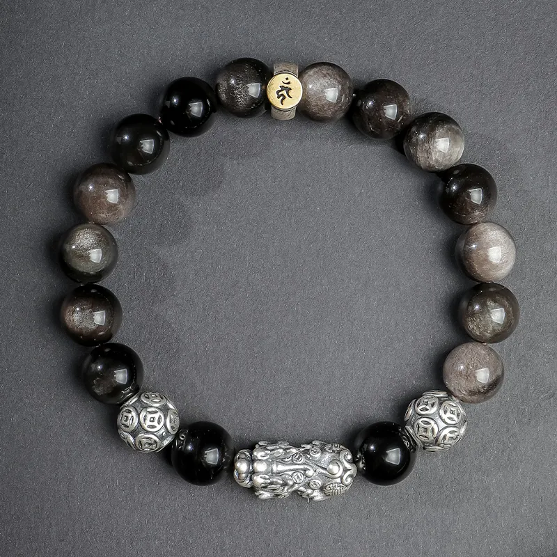 YINXIANGMOU Obsidian Bracelets Men's-31