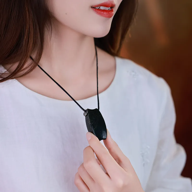 YINXIANGMOU Hetian Jade Necklaces Green Jade Unisex-24