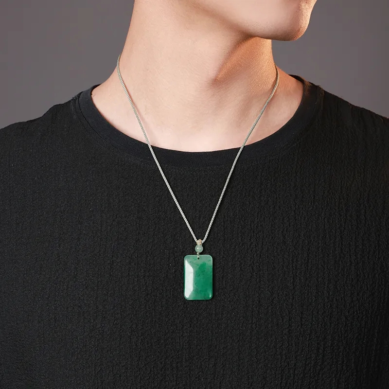 YINXIANGMOU African Emerald Necklaces Unisex-3
