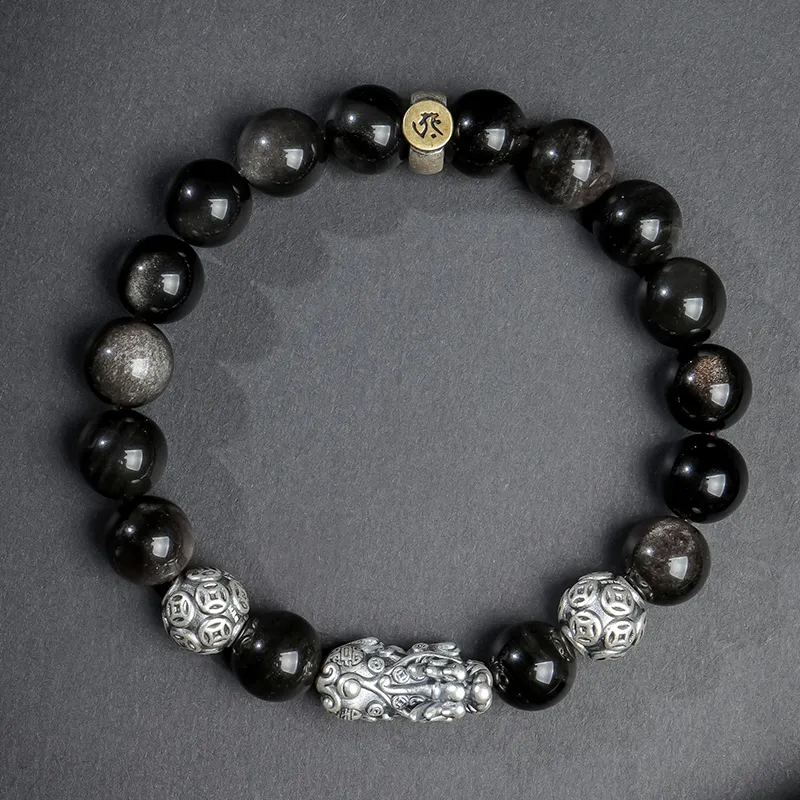 YINXIANGMOU Obsidian Bracelets Men's-11