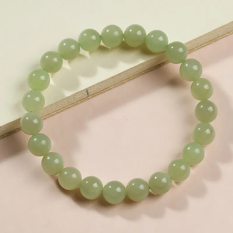YINXIANGMOU Hetian Jade Bracelets Pale Greenish White Jade Women's-4