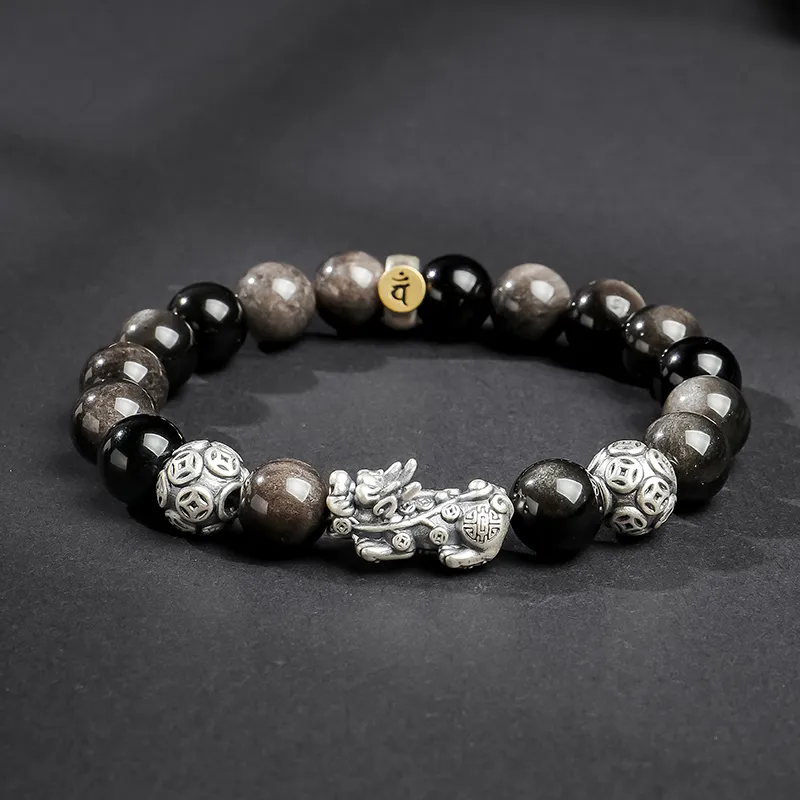YINXIANGMOU Obsidian Bracelets Men's-29