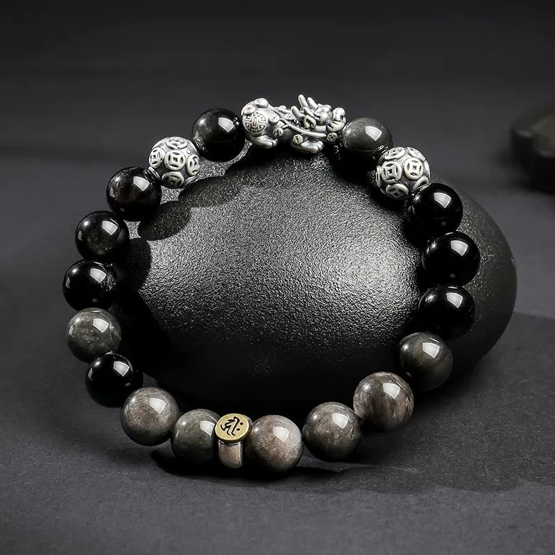 YINXIANGMOU Obsidian Bracelets Men's-9