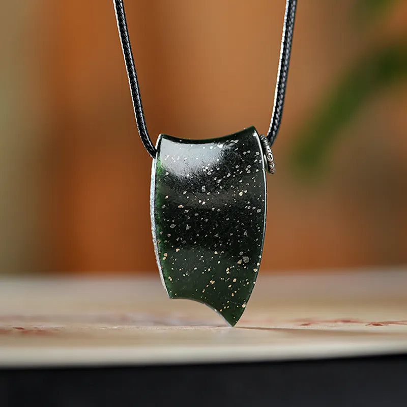 YINXIANGMOU Hetian Jade Necklaces Green Jade Unisex-9