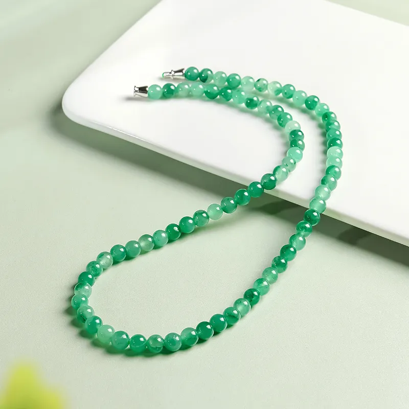 YINXIANGMOU African Emerald Jade Necklaces Women's-7