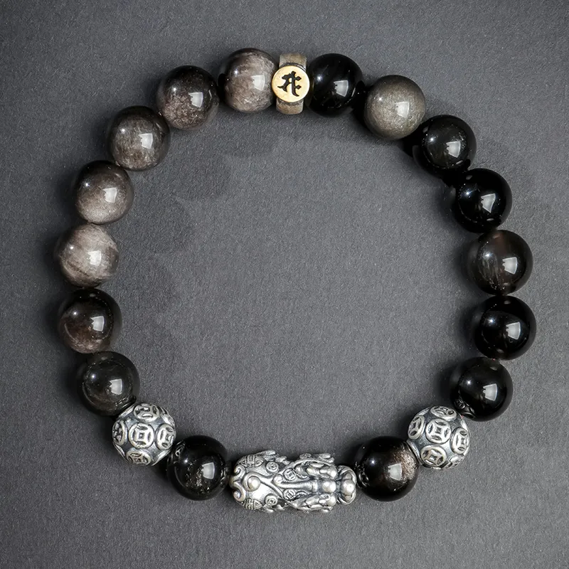 YINXIANGMOU Obsidian Bracelets Men's-23
