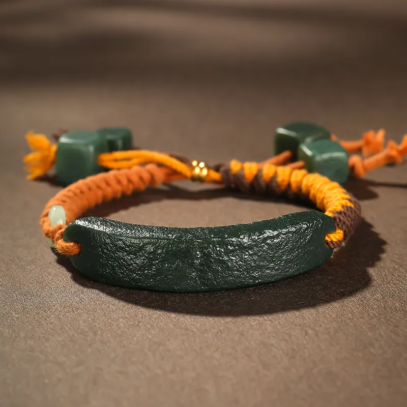 YINXIANGMOU Hetian Jade Bracelets Green Jade Men's-1