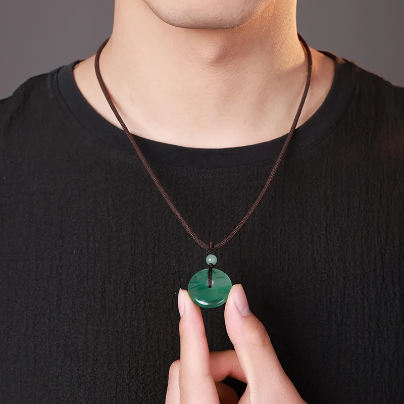 YINXIANGMOU African Emerald Necklaces Unisex-3