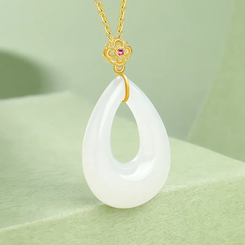 YINXIANGMOU Hetian Jade Necklaces White Jade Women's-1