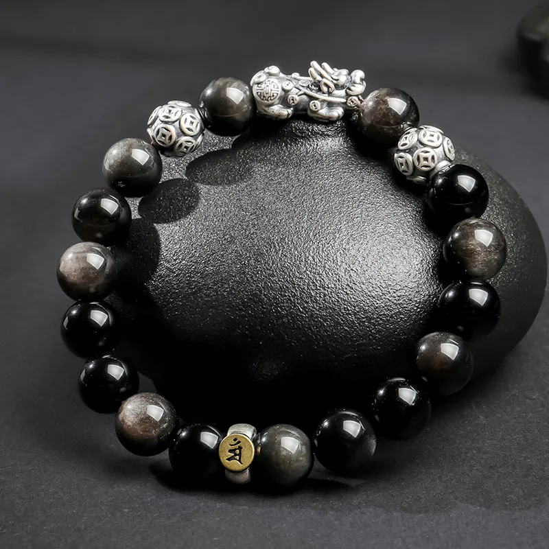 YINXIANGMOU Obsidian Bracelets Men's-16