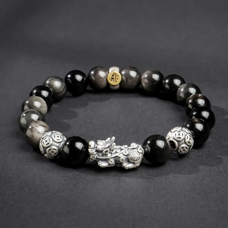 YINXIANGMOU Obsidian Bracelets Men's-37