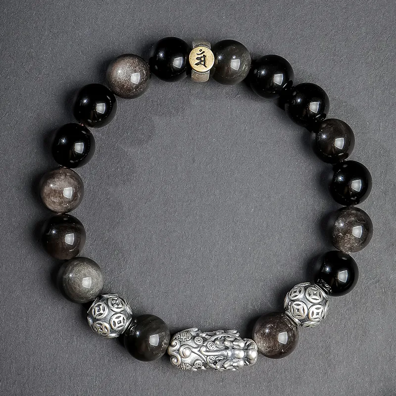 YINXIANGMOU Obsidian Bracelets Men's-15