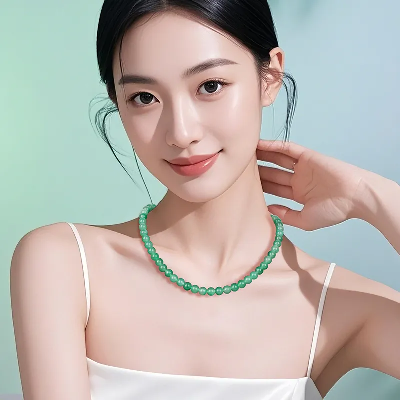 YINXIANGMOU African Emerald Jade Necklaces Women's-10