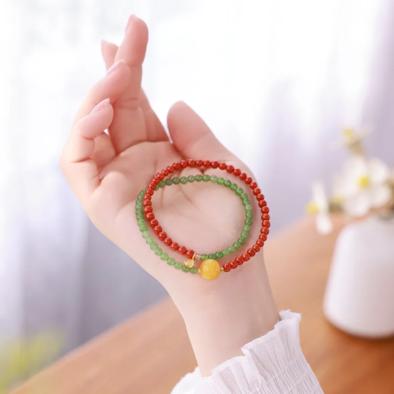 YINXIANGMOU Hetian Jade Bracelets Jasper Women's-3