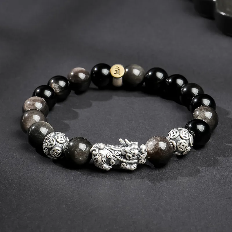 YINXIANGMOU Obsidian Bracelets Men's-17