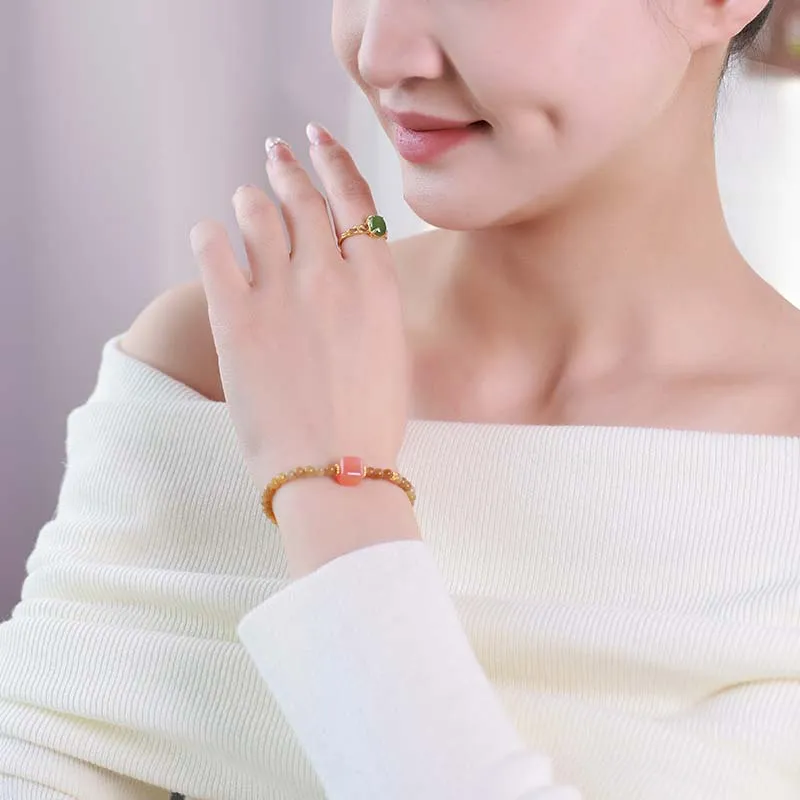 YINXIANGMOU Hetian Jade Bracelets Sugar Jade Women's-3