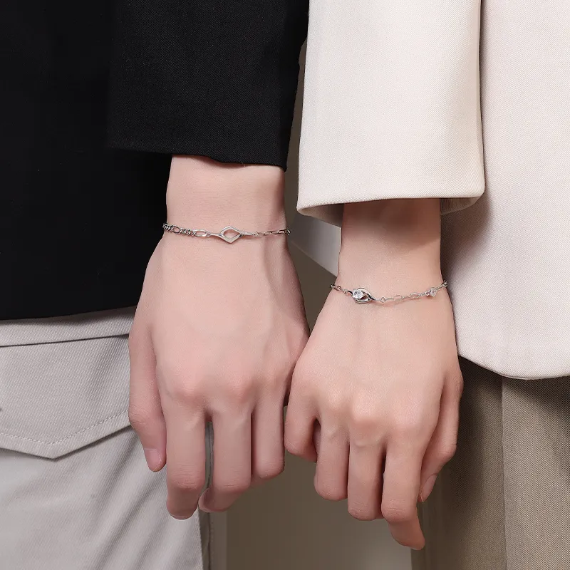 MAGICPOLE 925 Sterling Silver Bracelets Unisex Silver-5