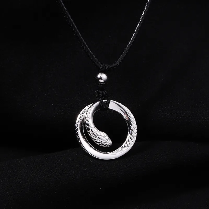 MAGICPOLE 999 Fine Silver, Leather Cord Necklaces Men's Silver-2
