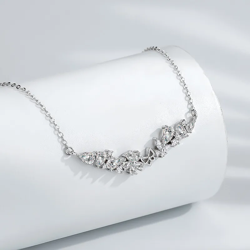 MAGICPOLE 999 Fine Silver Zircon Necklaces Women's Silver Gift Box Sets-4