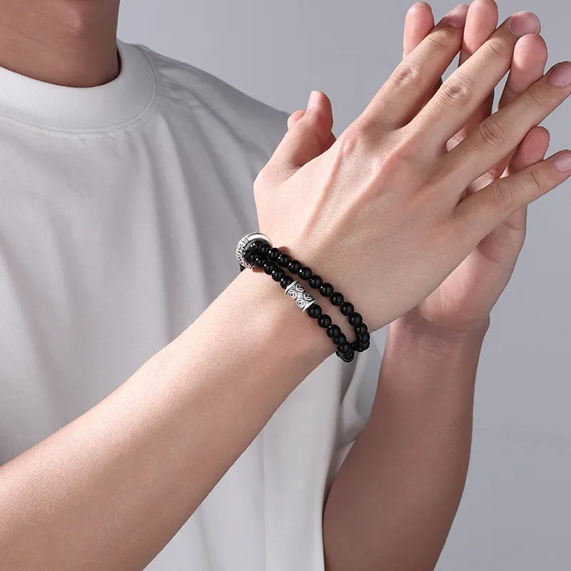 MAGICPOLE Obsidian Bracelets Men's-2