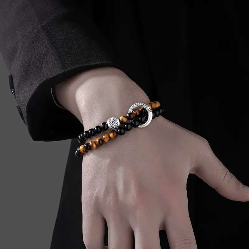 MAGICPOLE Obsidian Bracelets Men's-2