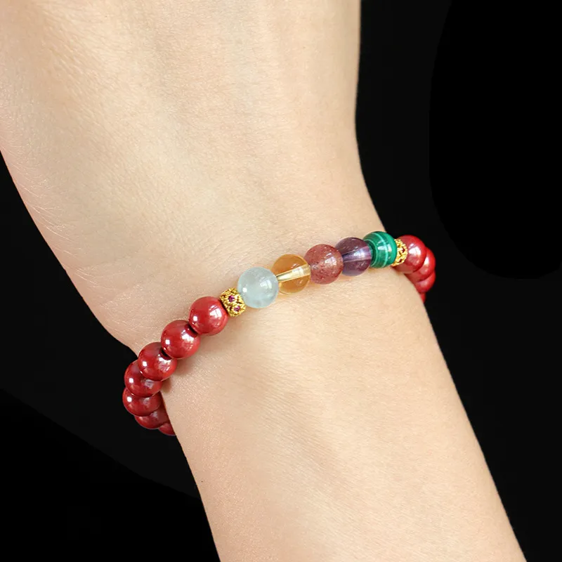 MAGICPOLE Cinnabar Jade Bracelets Women's-2