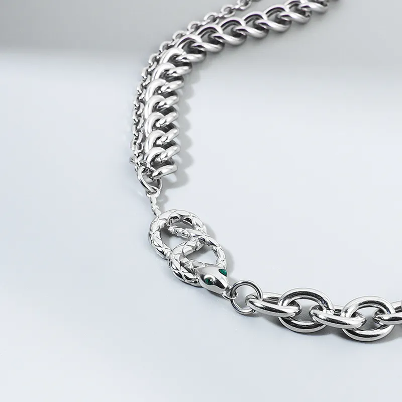 MAGICPOLE Titanium Steel Necklaces Men's Silver-6