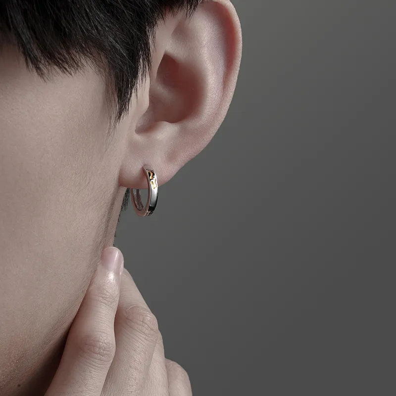 MAGICPOLE 999 Fine Silver Earrings Men's Silver-6