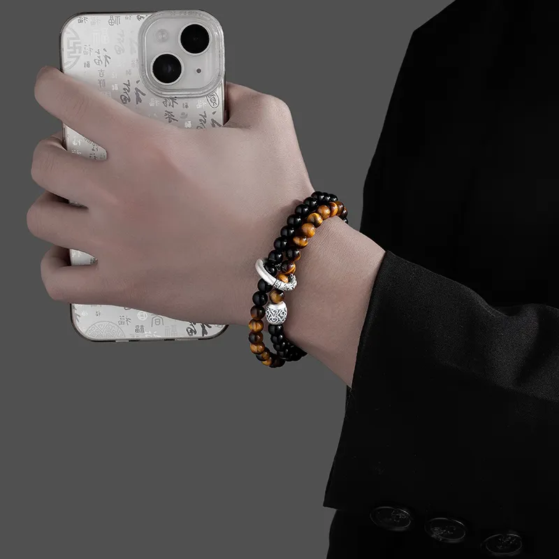 MAGICPOLE Obsidian Bracelets Men's-7